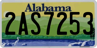 AL license plate 2AS7253