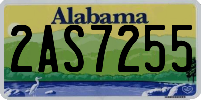 AL license plate 2AS7255