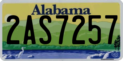 AL license plate 2AS7257