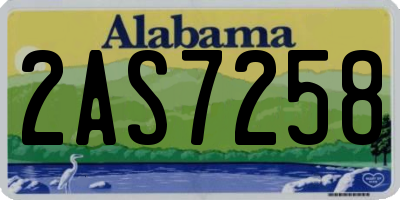 AL license plate 2AS7258