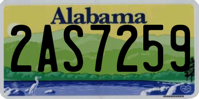 AL license plate 2AS7259