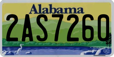 AL license plate 2AS7260