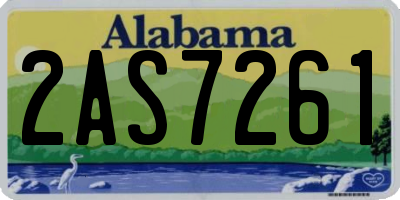 AL license plate 2AS7261