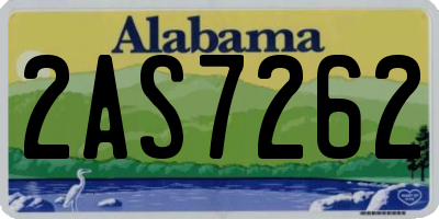 AL license plate 2AS7262