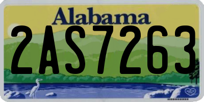 AL license plate 2AS7263