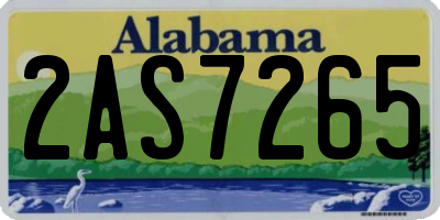 AL license plate 2AS7265