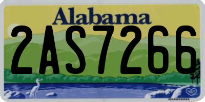 AL license plate 2AS7266