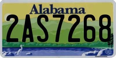 AL license plate 2AS7268