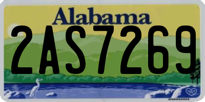 AL license plate 2AS7269