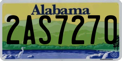 AL license plate 2AS7270