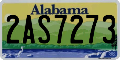 AL license plate 2AS7273