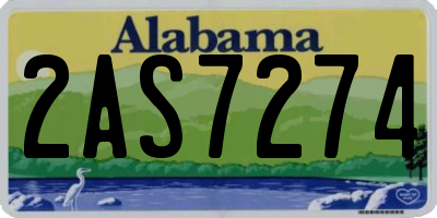 AL license plate 2AS7274