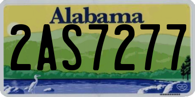 AL license plate 2AS7277