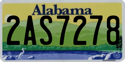 AL license plate 2AS7278