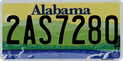 AL license plate 2AS7280
