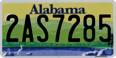 AL license plate 2AS7285