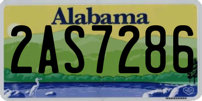 AL license plate 2AS7286