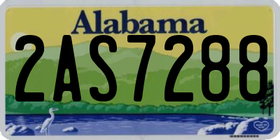 AL license plate 2AS7288