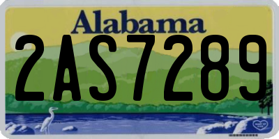 AL license plate 2AS7289