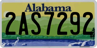 AL license plate 2AS7292