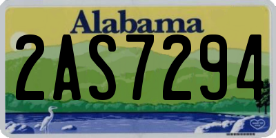 AL license plate 2AS7294