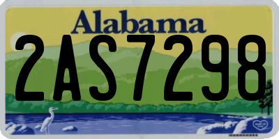 AL license plate 2AS7298
