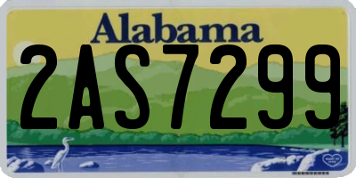 AL license plate 2AS7299