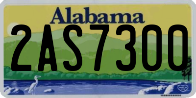 AL license plate 2AS7300