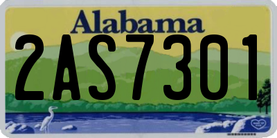 AL license plate 2AS7301