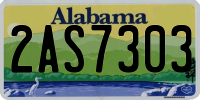 AL license plate 2AS7303