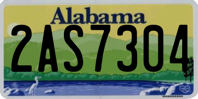 AL license plate 2AS7304