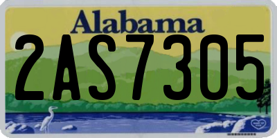 AL license plate 2AS7305