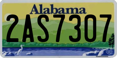 AL license plate 2AS7307
