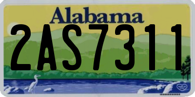 AL license plate 2AS7311
