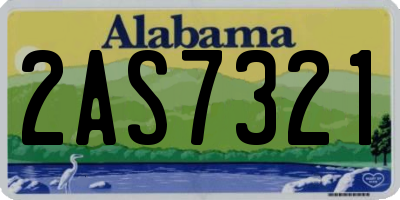 AL license plate 2AS7321