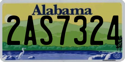 AL license plate 2AS7324
