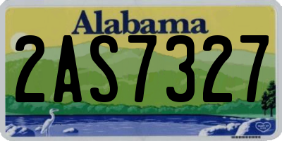 AL license plate 2AS7327