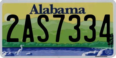 AL license plate 2AS7334