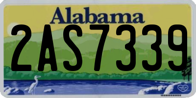 AL license plate 2AS7339