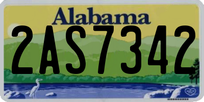 AL license plate 2AS7342
