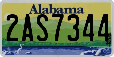 AL license plate 2AS7344