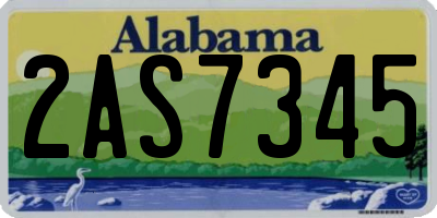 AL license plate 2AS7345