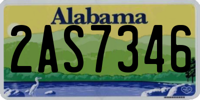 AL license plate 2AS7346