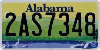 AL license plate 2AS7348
