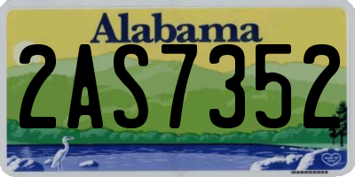 AL license plate 2AS7352