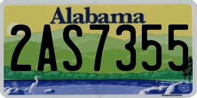 AL license plate 2AS7355