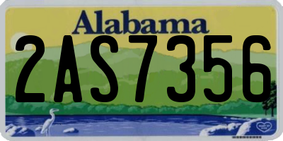 AL license plate 2AS7356