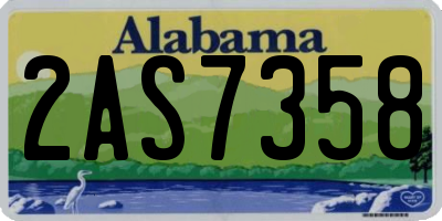 AL license plate 2AS7358