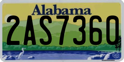 AL license plate 2AS7360