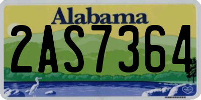 AL license plate 2AS7364
